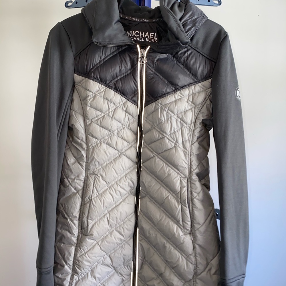 Grey michael kors puffer coat